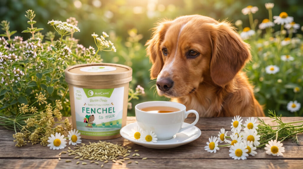 Fennel Seeds and Cammomile tea for Digestive Gut Health in Senior Pets