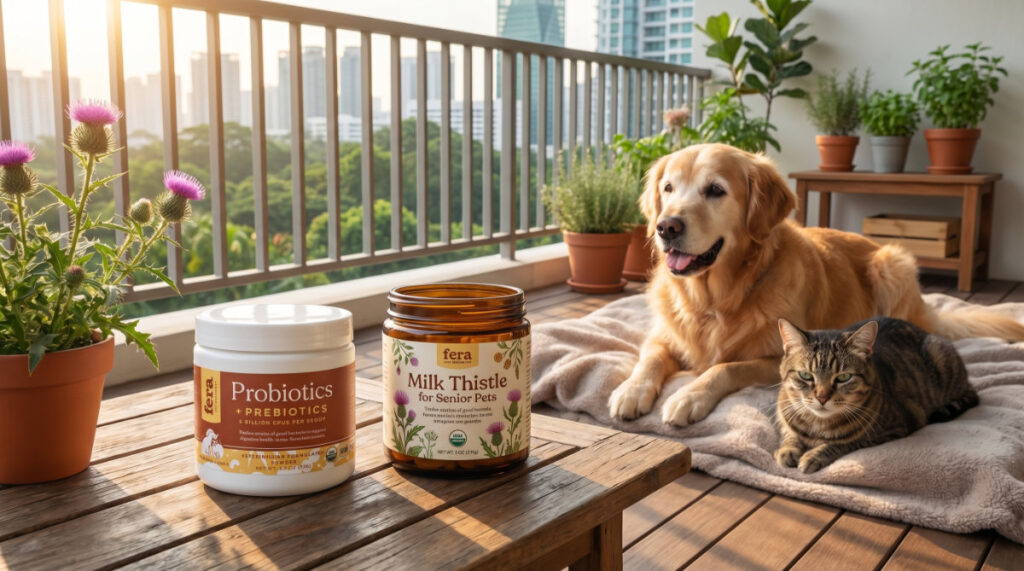 Milk Thistle and Probiotics for Cancer Prevention in Senior Pets
