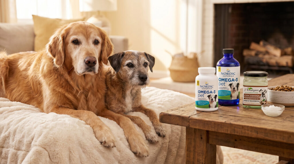 Omega-3 Fish Oil and Coconut Oil for Senior Pets