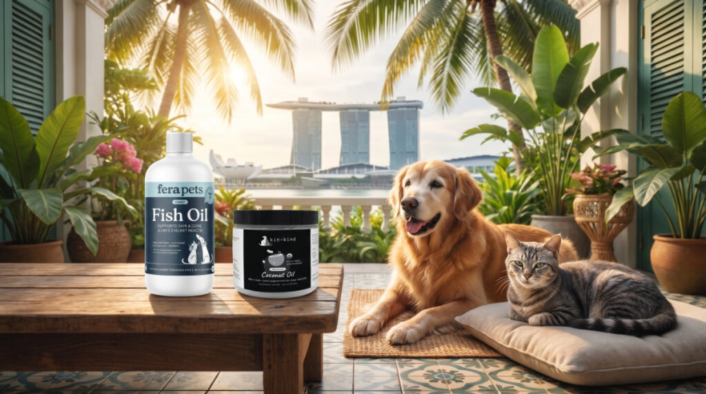 Omega-3 Fish Oil and Coconut Oil for pain relief in senior pets