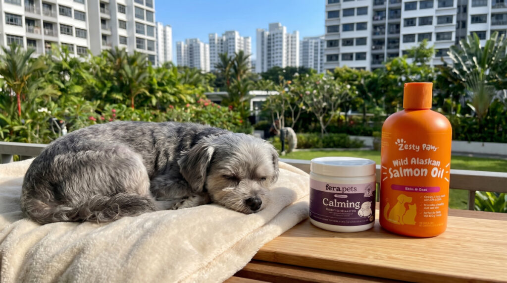 Omega-3 Fish Oil and L-Theanine for Stress and Anxiety Relief in Senior Pets