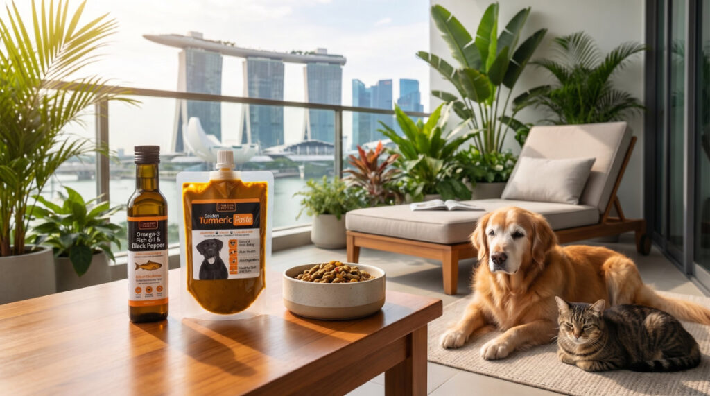 Omega-3 Fish Oil and Turmeric with Black Pepper for Cancer Prevention in Senior Pets
